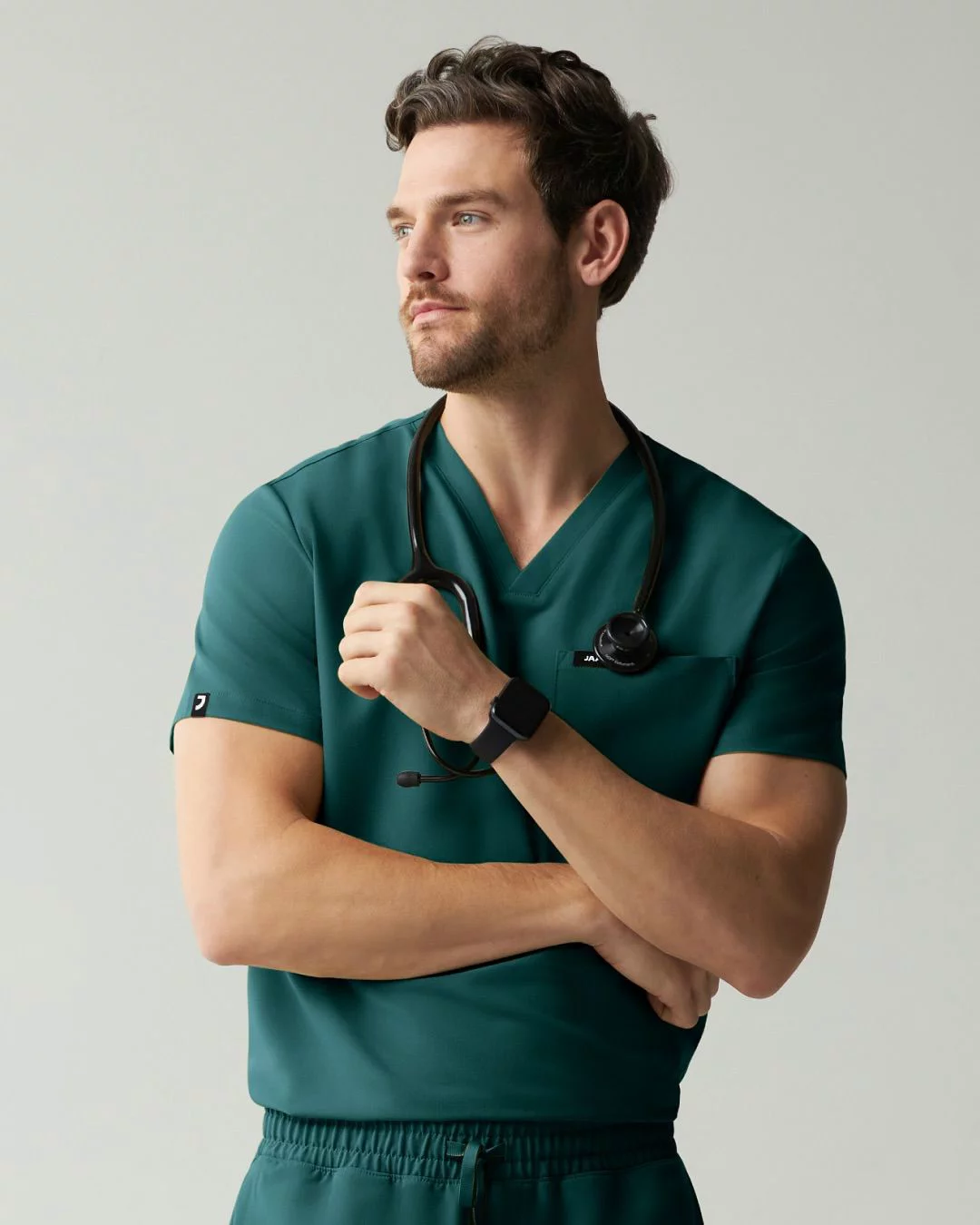 Pyjama Médical Homme Col V Stretch