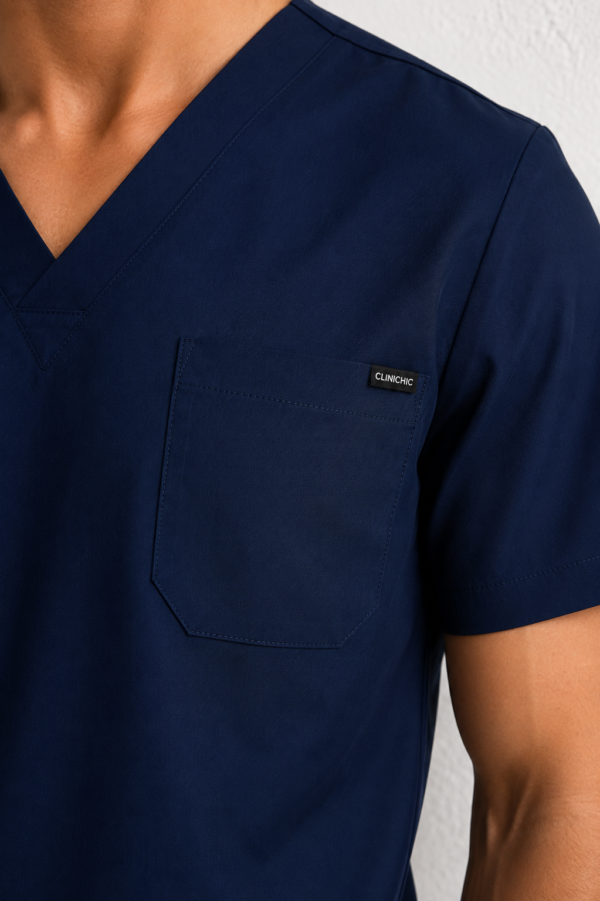 Pyjama Médical Homme Col V Stretch