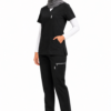 Pyjama Médical Col V Stretch Pour Femme