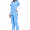 Pyjama Médical Col V Stretch Pour Femme