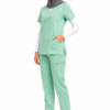 Pyjama Médical Col V Stretch Pour Femme