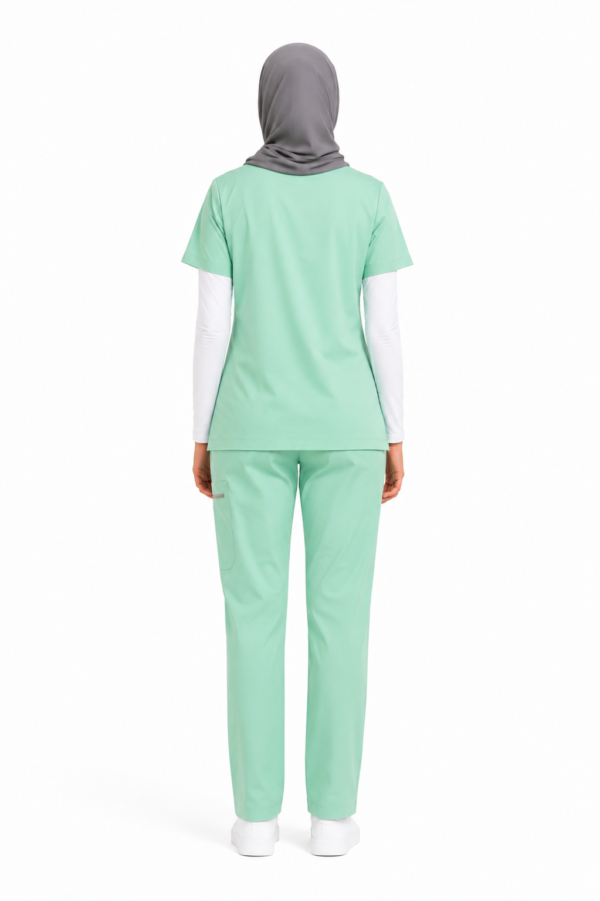 Pyjama Médical Col V Stretch Pour Femme