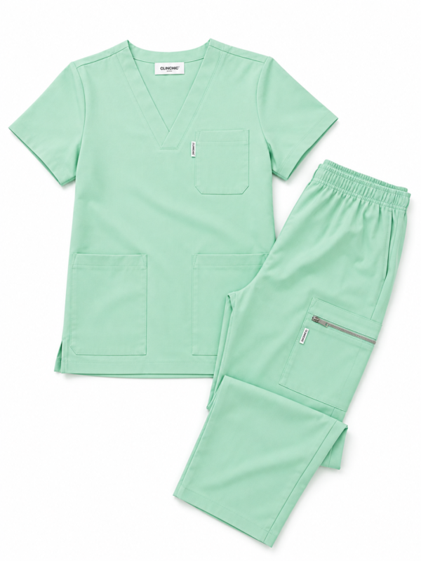 Pyjama Médical Col V Stretch Pour Femme