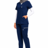 Pyjama Médical Col V Stretch Pour Femme