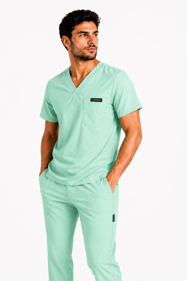 Pyjama Médical Homme Col V Stretch