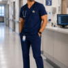 Pyjama Médical Homme Col V Stretch